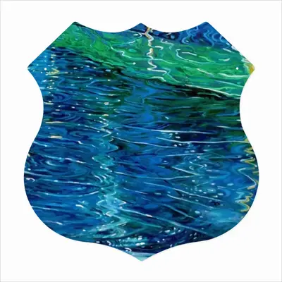 Water Reflections Shield Shaped Iron Painting