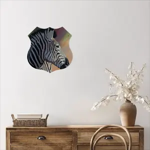 Dreamy Zebra Shield Shaped Iron Painting