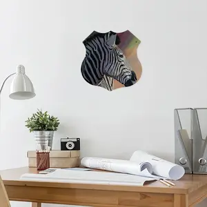 Dreamy Zebra Shield Shaped Iron Painting