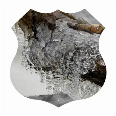 Iced Water 40 Shield Shaped Iron Painting