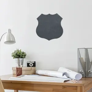 Anthracite Shield Shaped Iron Painting