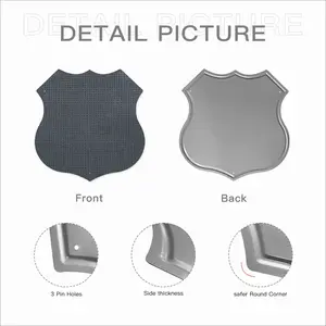 Anthracite Shield Shaped Iron Painting