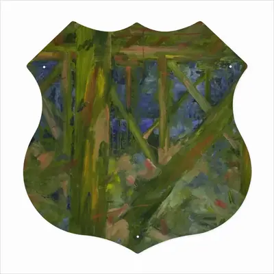 Year End V Shield Shaped Iron Painting