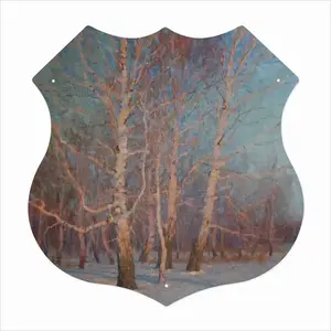 Frosty Evening Shield Shaped Iron Painting