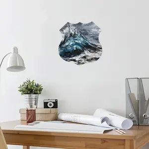 Ocean Motion Shield Shaped Iron Painting