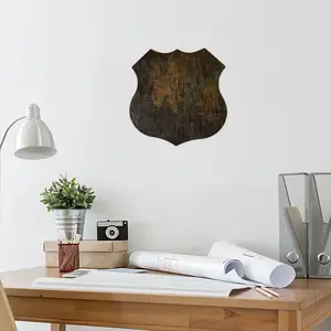 Losing Sight Shield Shaped Iron Painting