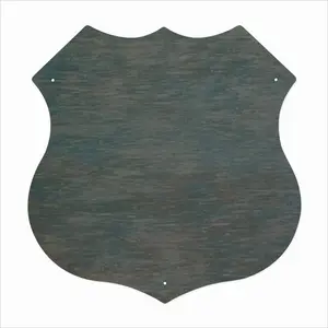 Faded Away Shield Shaped Iron Painting