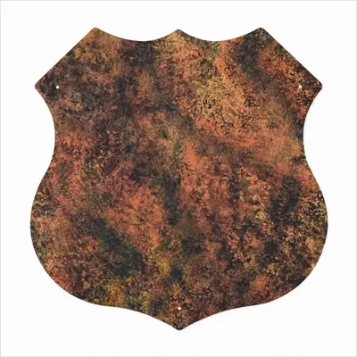 Intense Shield Shaped Iron Painting