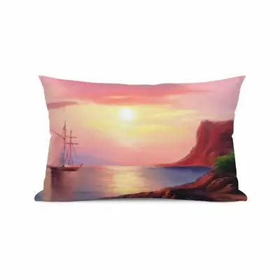 Red Sea Sunset Polyester Pillow (Rectangle, Multi-Size)