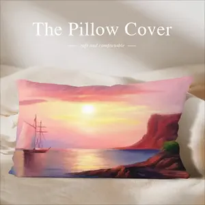 Red Sea Sunset Polyester Pillow (Rectangle, Multi-Size)