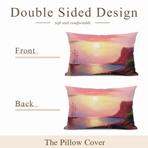 Red Sea Sunset Polyester Pillow (Rectangle, Multi-Size)