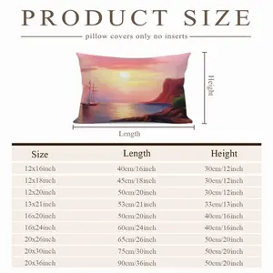 Red Sea Sunset Polyester Pillow (Rectangle, Multi-Size)