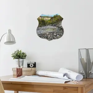 White River Canyon Shield Shaped Iron Painting