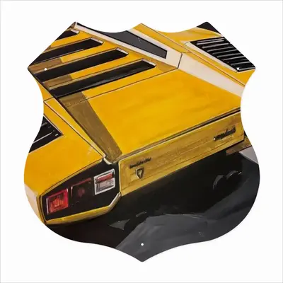 Lamborghini Countach Lp400 Shield Shaped Iron Painting