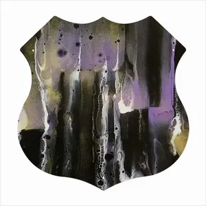 Stalagmites Shield Shaped Iron Painting