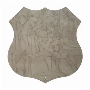 Philippe X Shield Shaped Iron Painting