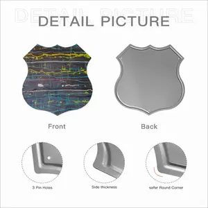 Horizontal Drip Shield Shaped Iron Painting