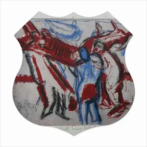 Smithfield Meat Market Shield Shaped Iron Painting