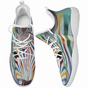 Men Rainbow Zebra Cheerleading Dance Shoes