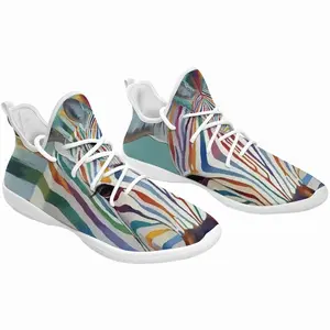 Men Rainbow Zebra Cheerleading Dance Shoes