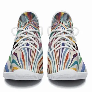 Men Rainbow Zebra Cheerleading Dance Shoes