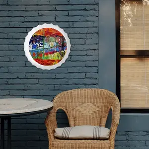 73 Bottle Cap Iron Painting