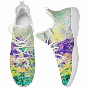 Men Turquoise Trees Cheerleading Dance Shoes