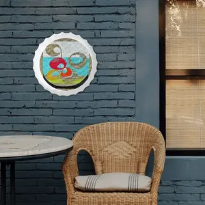 Japanese Garden - A Bottle Cap Iron Painting