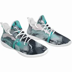 Men Two Turquoise Horses Cheerleading Dance Shoes