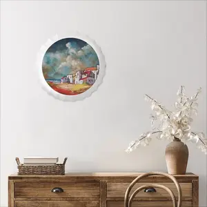 Dramatic Clouds Bottle Cap Iron Painting