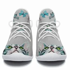 Men Cat And Butterflies Cheerleading Dance Shoes