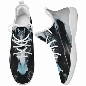 Men Blue Horse Cheerleading Dance Shoes