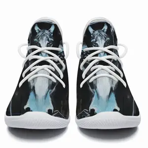 Men Blue Horse Cheerleading Dance Shoes