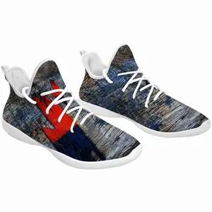 Men Blue White Red Cheerleading Dance Shoes