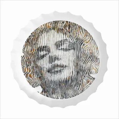 Marylin A Jamais Bottle Cap Iron Painting