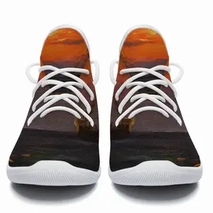 Men Beautiful Sunset On The Sea Cheerleading Dance Shoes