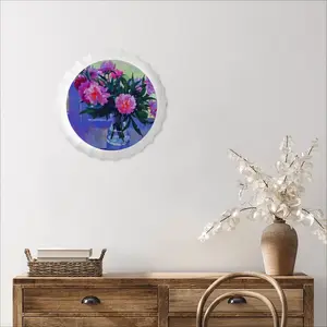 Peonies Bottle Cap Iron Painting