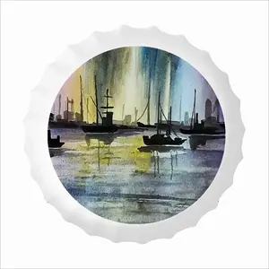 The City Bay Bottle Cap Iron Painting