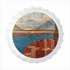 The Brooklyn Bridge Bottle Cap Iron Painting