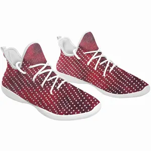 Men White On Red Cheerleading Dance Shoes