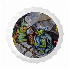 Confrontation Bottle Cap Iron Painting