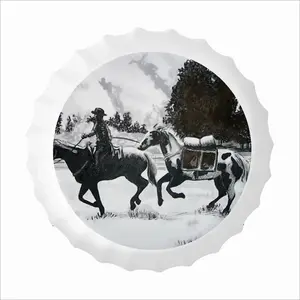 Pony Express Bottle Cap Iron Painting