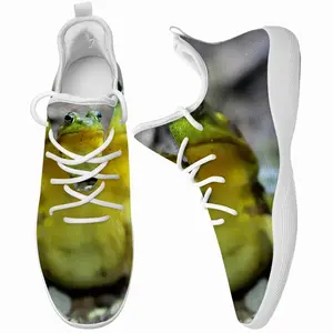 Men Green Frog Chillin Cheerleading Dance Shoes