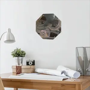 Grin Map Octagonal Iron Painting