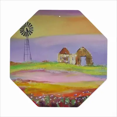 Windmill Octagonal Iron Painting