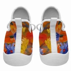 Men Cornflowers In The Meadow 20X16 Hand Painted Cheerleading Dance Shoes