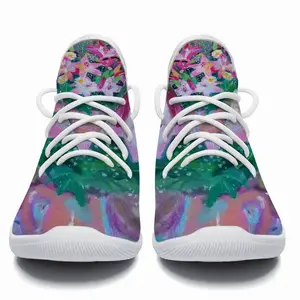 Men Lilies On White Cheerleading Dance Shoes