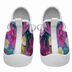 Men Lilies On White Cheerleading Dance Shoes