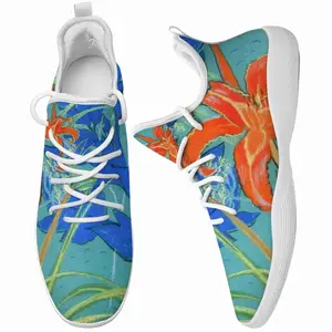 Men Orange Lily Cheerleading Dance Shoes