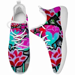 Men Pink Tulips Cheerleading Dance Shoes